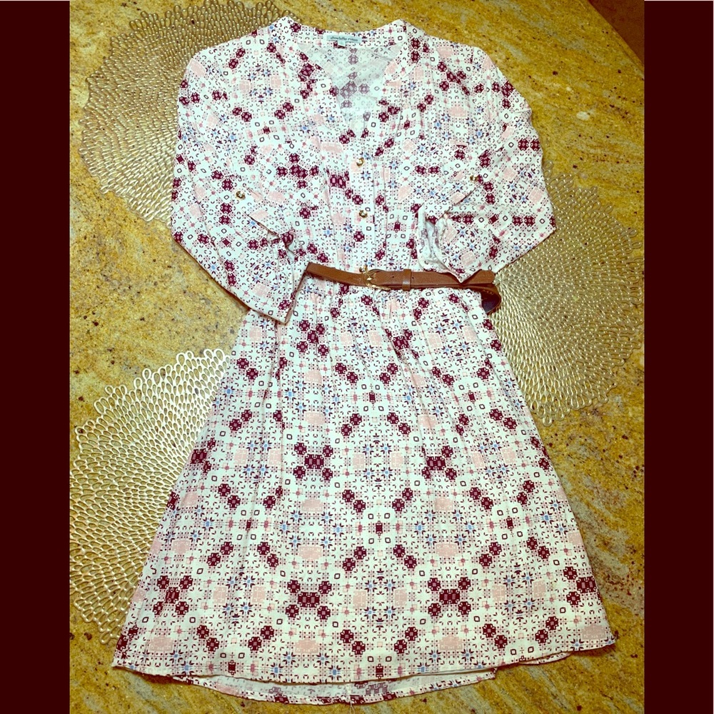 Charlotte Russe: Mid Sleeve Button Up Dress w/Belt